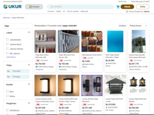 Ukur.com, Jual Pagar Minimalis Murah