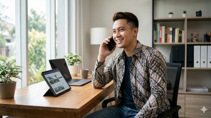 Kemudahan menghubungi agen properti secara langsung setelah menemukan listing hunian yang tepat secara online